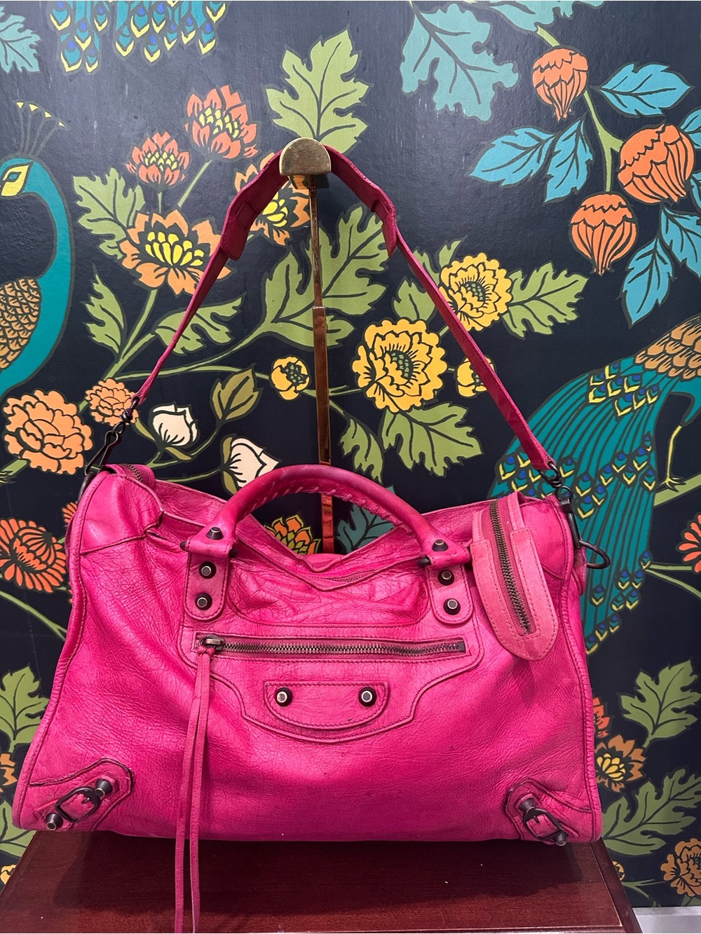 Balenciaga Classic City Motorcycle Bag Pink Arena Lambskin Leather Y2K with COA - Picture 11 of 17